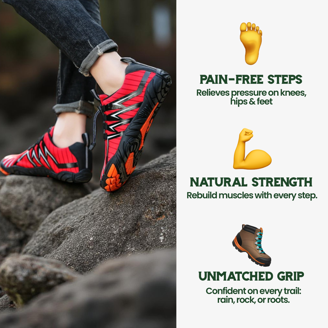 TerraPulse Red — Pain-Free Barefoot Shoes
