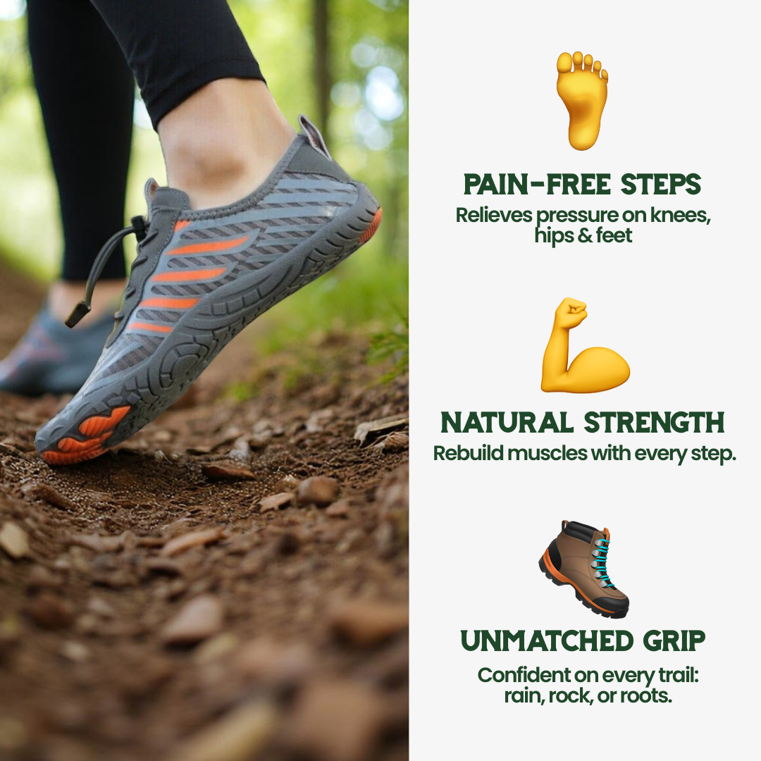 PrimalPulse Grey — High-Performance Barefoot Hiking Shoes